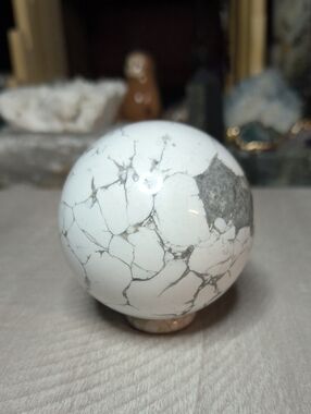 #19 Howlite Crystal Sphere Polished Stone